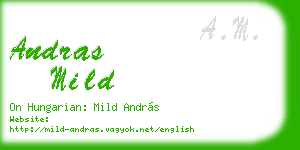 andras mild business card